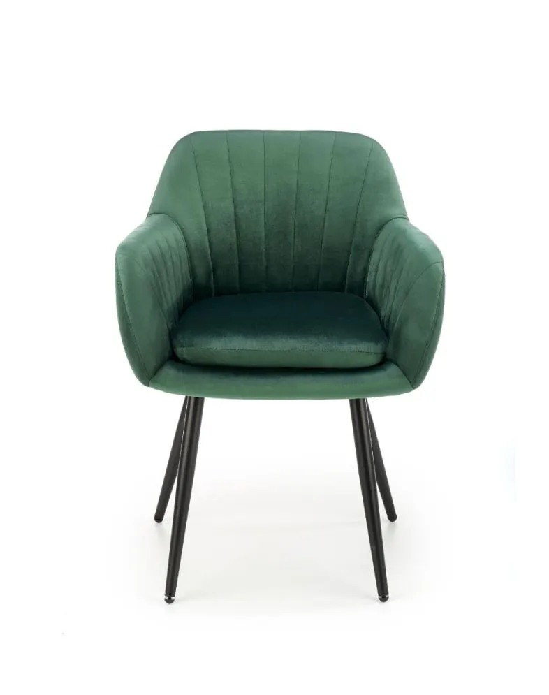 Krzesło K429 VELVET ciemnozielone tapicerowane aksamitem | MIRAT. styl GLAMOUR, LOFT
