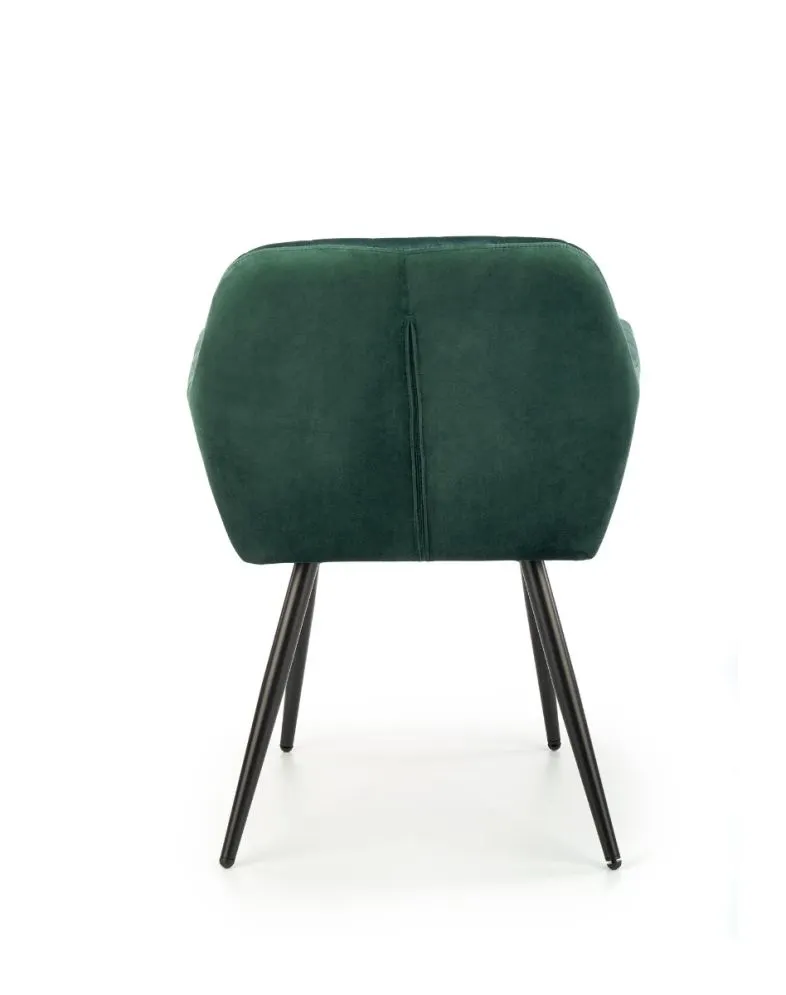 Krzesło K429 VELVET ciemnozielone tapicerowane aksamitem | MIRAT. styl GLAMOUR, LOFT