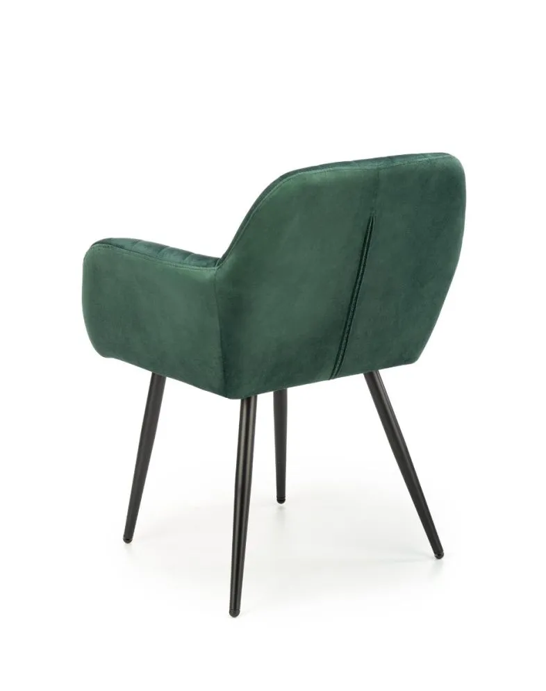Krzesło K429 VELVET ciemnozielone tapicerowane aksamitem | MIRAT. styl GLAMOUR, LOFT