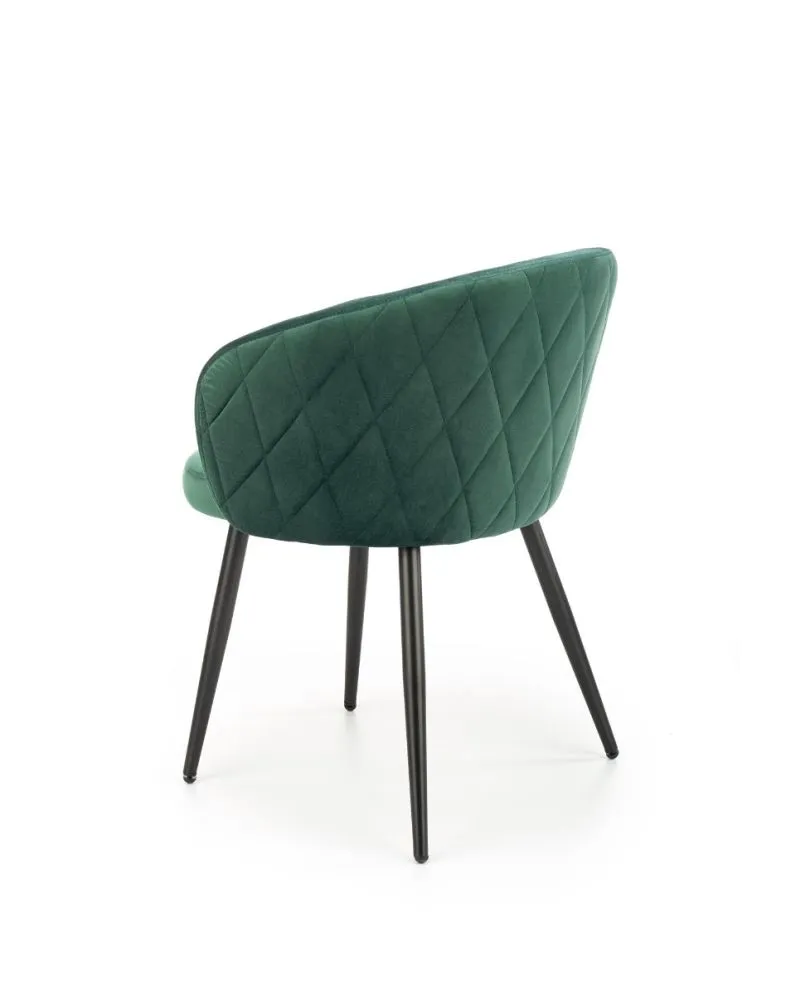 Krzesło K430 VELVET ciemnozielone tapicerowane aksamitem | MIRAT. styl GLAMOUR, LOFT