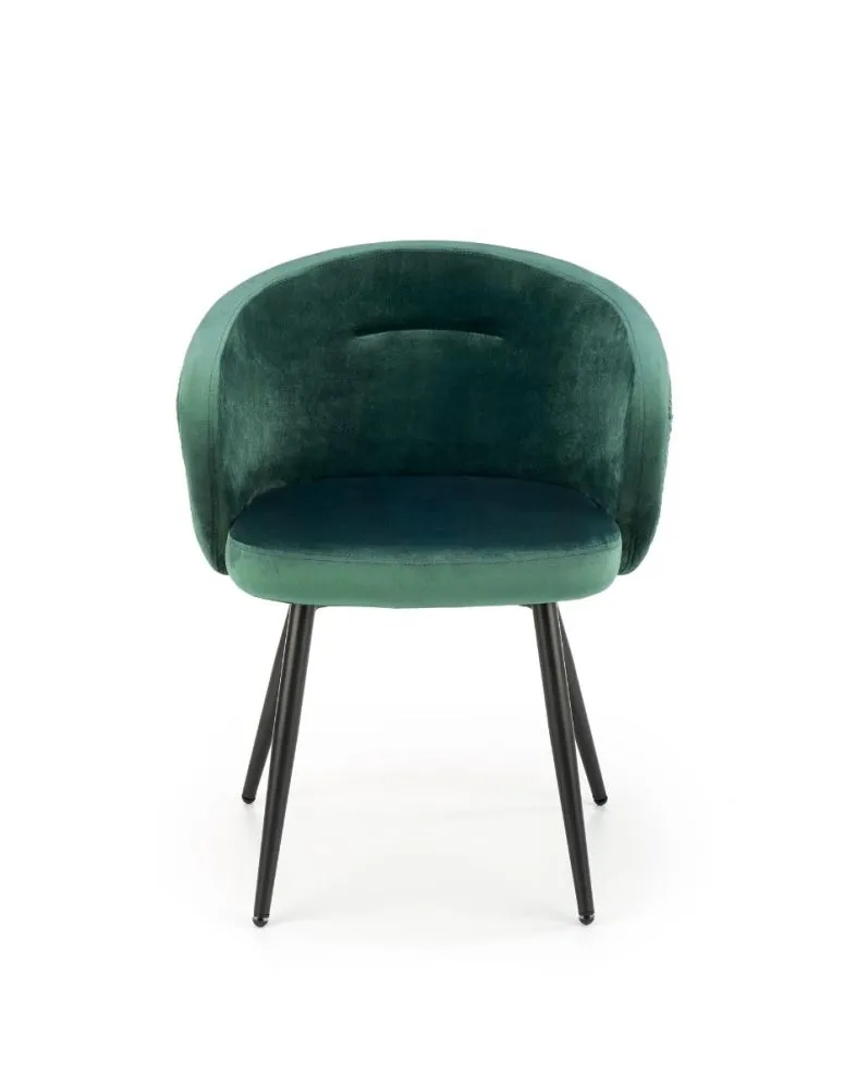 Krzesło K430 VELVET ciemnozielone tapicerowane aksamitem | MIRAT. styl GLAMOUR, LOFT