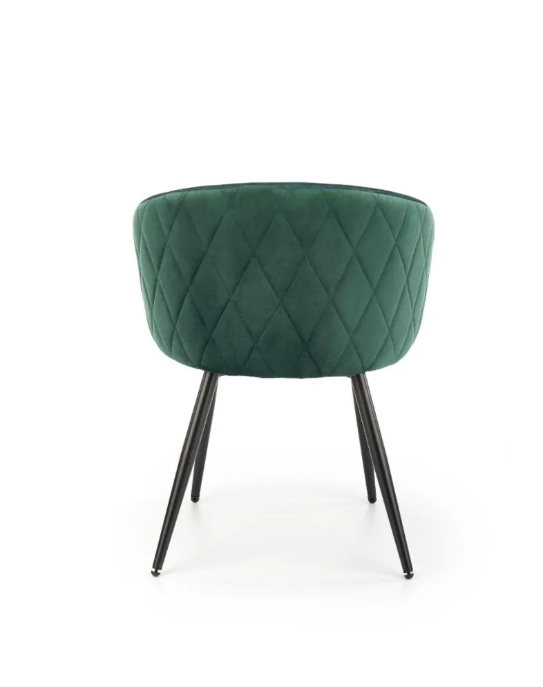 Krzesło K430 VELVET ciemnozielone tapicerowane aksamitem | MIRAT. styl GLAMOUR, LOFT