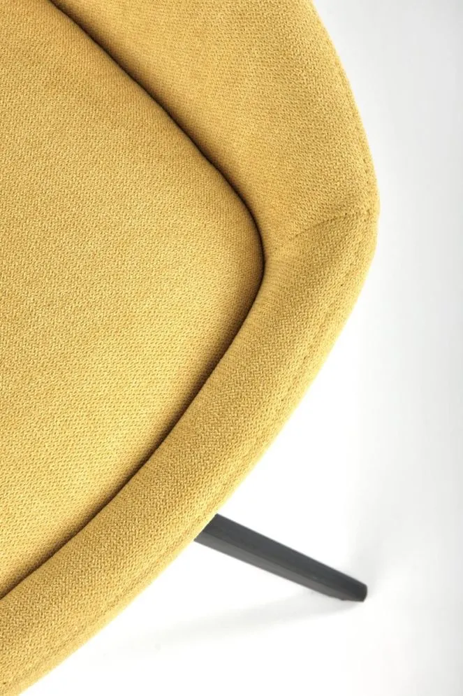 Krzesło K431 żółte tapicerowane do jadalni | MIRAT. styl LOFT