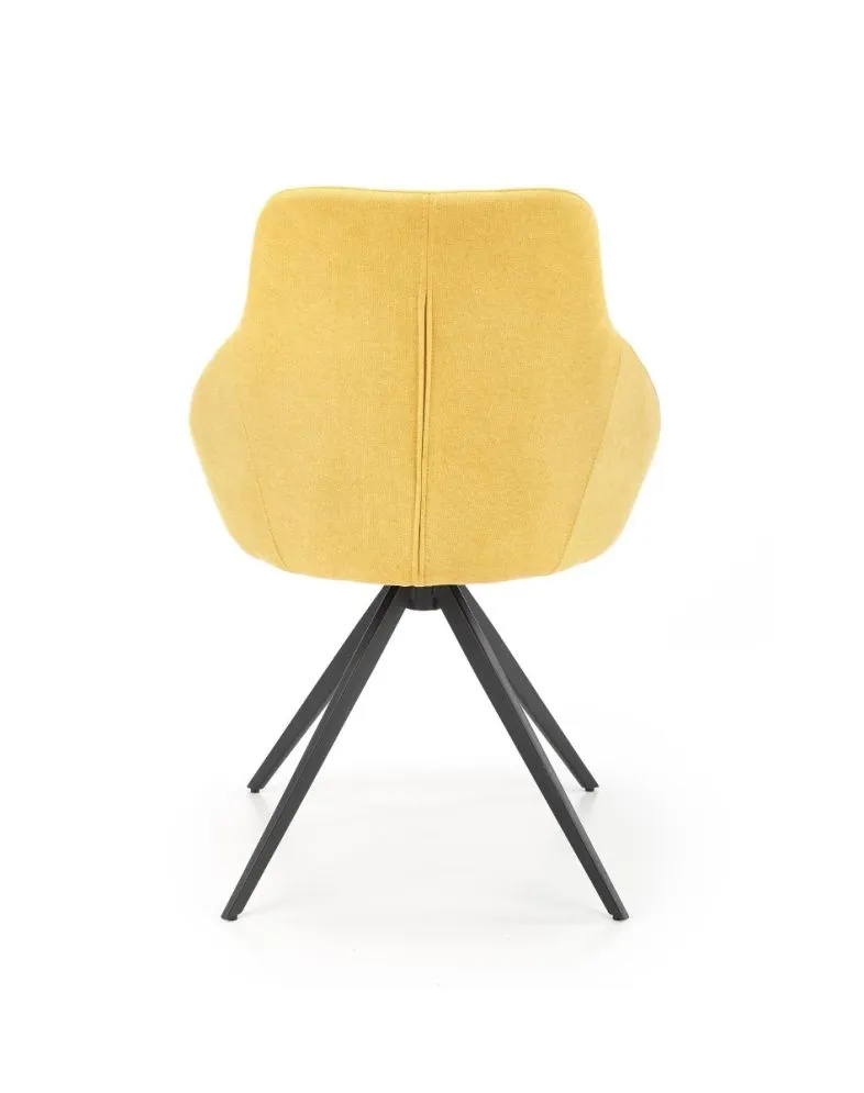 Krzesło K431 żółte tapicerowane do jadalni | MIRAT. styl LOFT