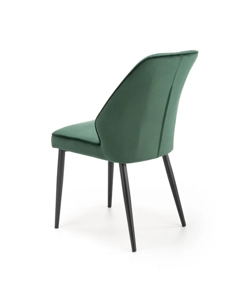 Krzesło K432 VELVET ciemnozielone tapicerowane aksamitem | MIRAT. styl GLAMOUR, LOFT