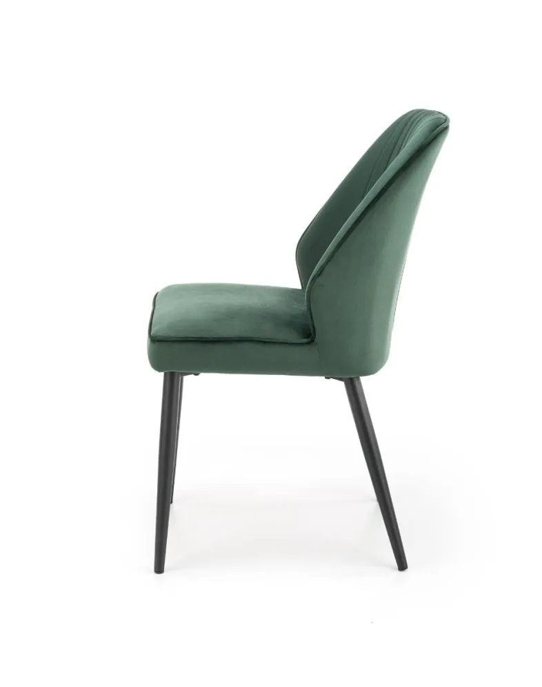 Krzesło K432 VELVET ciemnozielone tapicerowane aksamitem | MIRAT. styl GLAMOUR, LOFT
