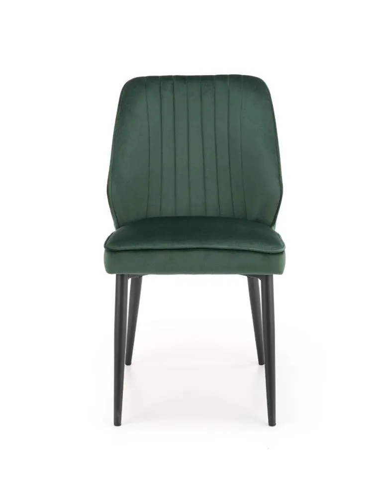 Krzesło K432 VELVET ciemnozielone tapicerowane aksamitem | MIRAT. styl GLAMOUR, LOFT