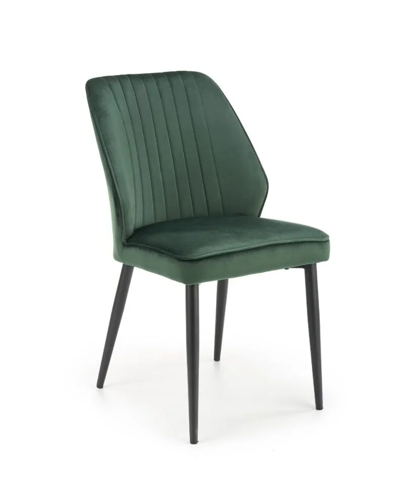 Krzesło K432 VELVET ciemnozielone tapicerowane aksamitem | MIRAT. styl GLAMOUR, LOFT