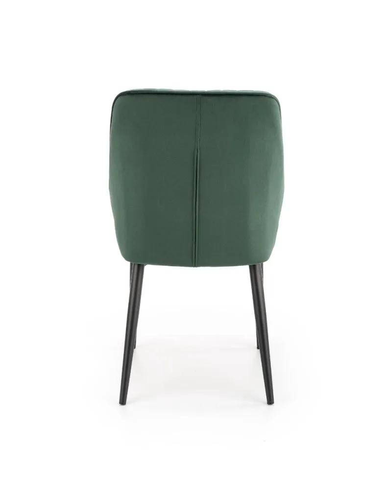 Krzesło K432 VELVET ciemnozielone tapicerowane aksamitem | MIRAT. styl GLAMOUR, LOFT