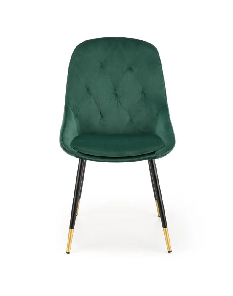 Krzesło K437 VELVET ciemnozielone w stylu glamour | MIRAT. styl GLAMOUR
