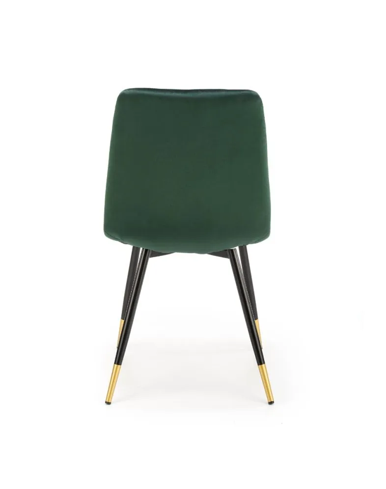 Krzesło K438 VELVET ciemnozielone pikowane | MIRAT. styl GLAMOUR