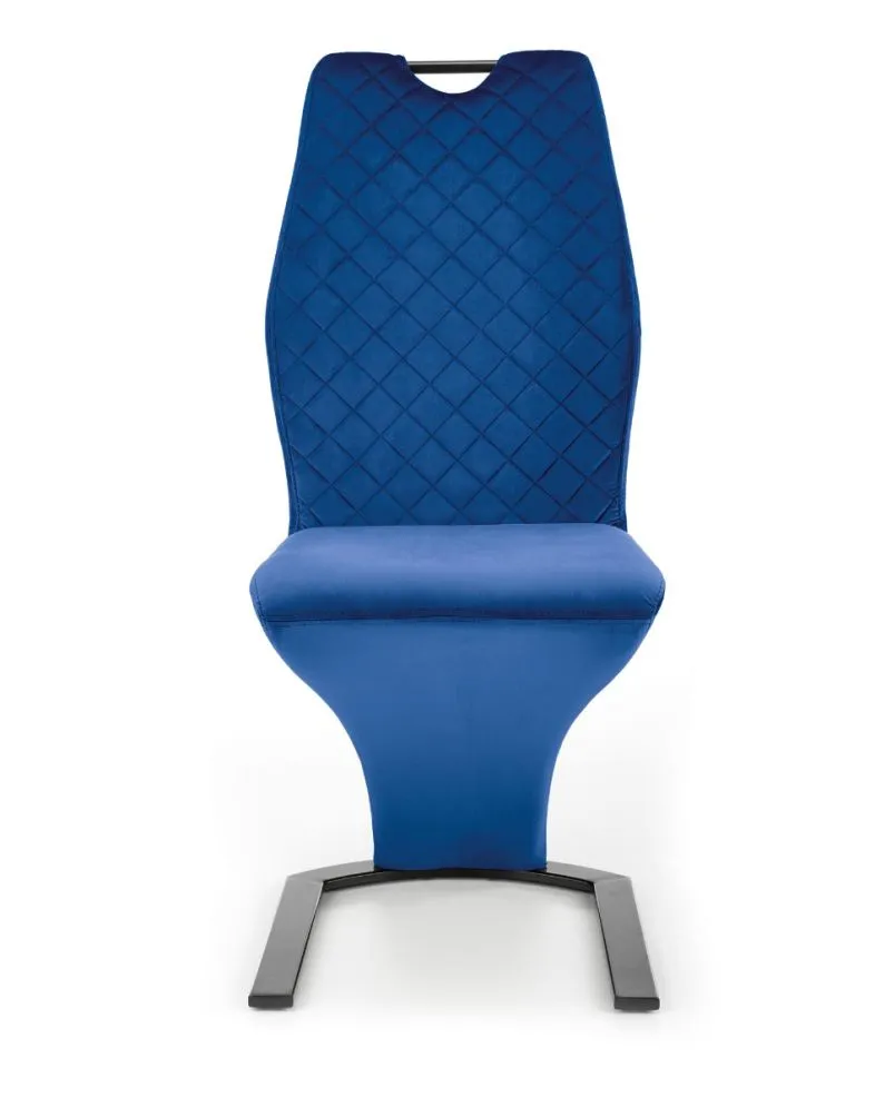 Krzesło tapicerowane K442 VELVET granatowe nowoczesne | MIRAT.