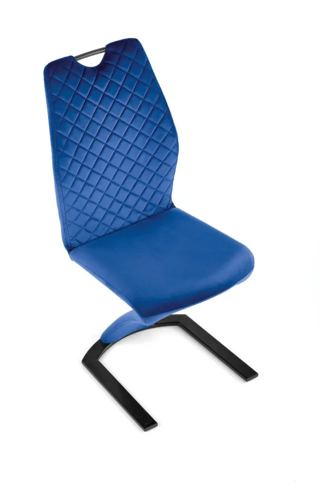 Krzesło tapicerowane K442 VELVET granatowe nowoczesne | MIRAT.