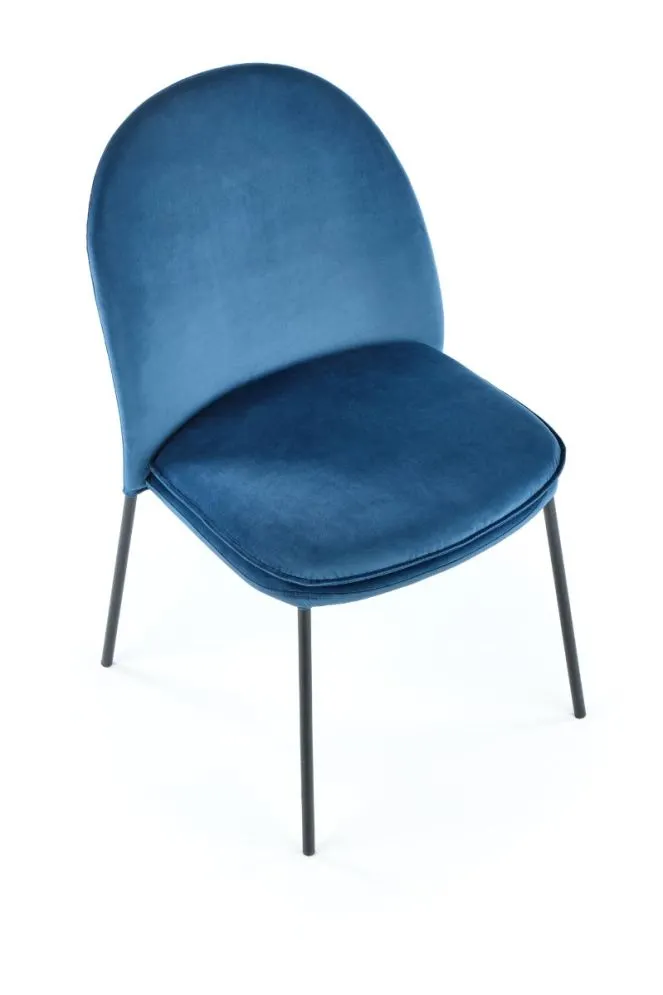 Krzesło K443 VELVET granatowe do jadalni i salonu | MIRAT. styl GLAMOUR, LOFT