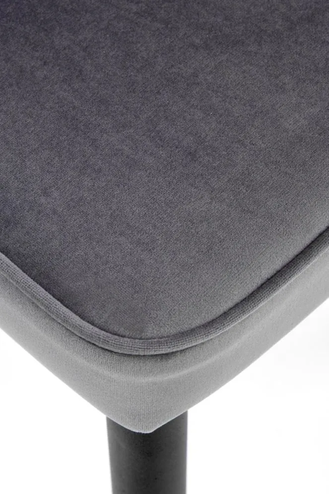 Szare krzesło K446 VELVET tapicerowane do salonu | MIRAT. styl GLAMOUR