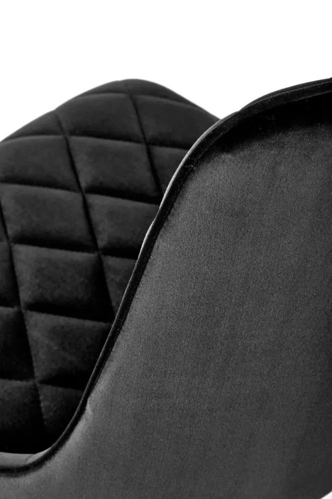 Krzesło tapicerowane K450 VELVET czarne welurowe nowoczesne | MIRAT. styl GLAMOUR, LOFT