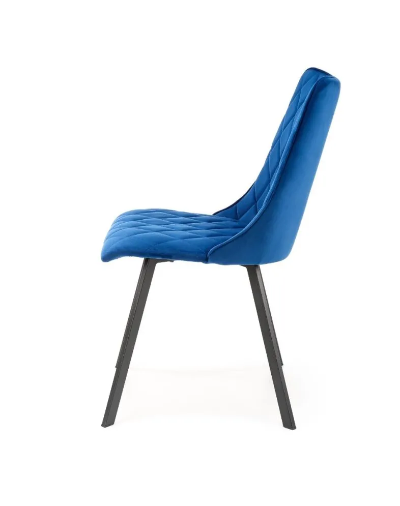Krzesło K450 VELVET granatowe tapicerowane do salonu | MIRAT. w stylu GLAMOUR, LOFT kolekcja