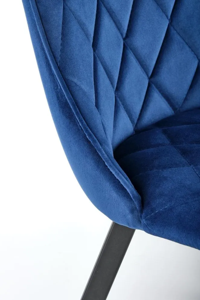 Krzesło K450 VELVET granatowe tapicerowane do salonu | MIRAT. w stylu GLAMOUR, LOFT kolekcja