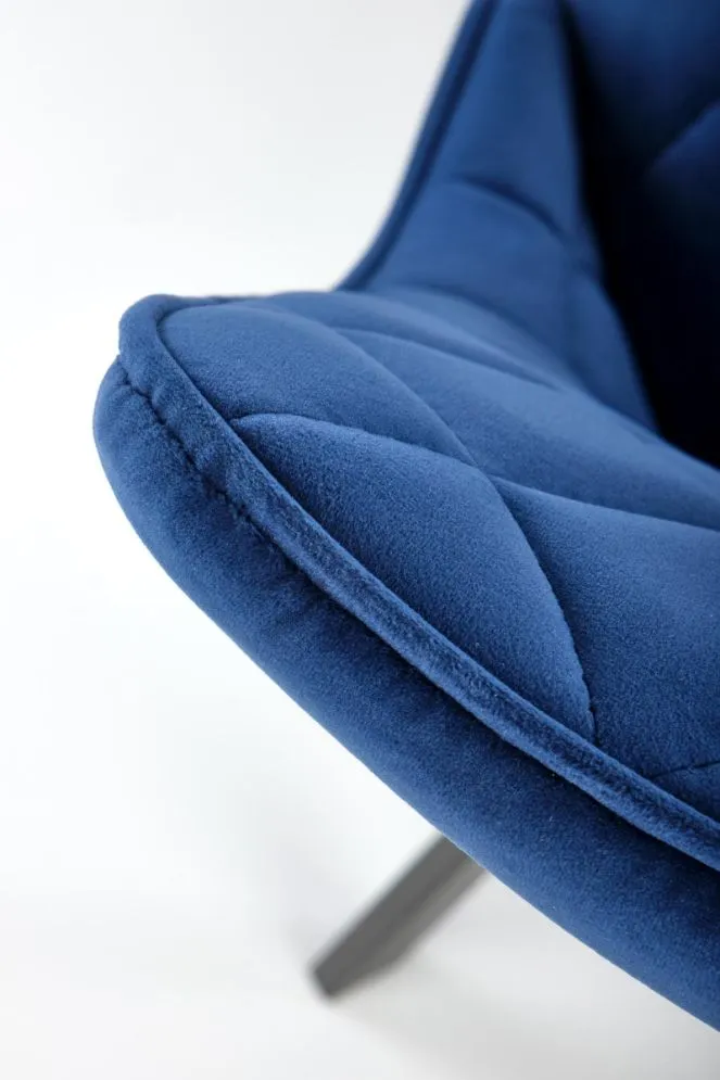 Krzesło K450 VELVET granatowe tapicerowane do salonu | MIRAT. w stylu GLAMOUR, LOFT kolekcja