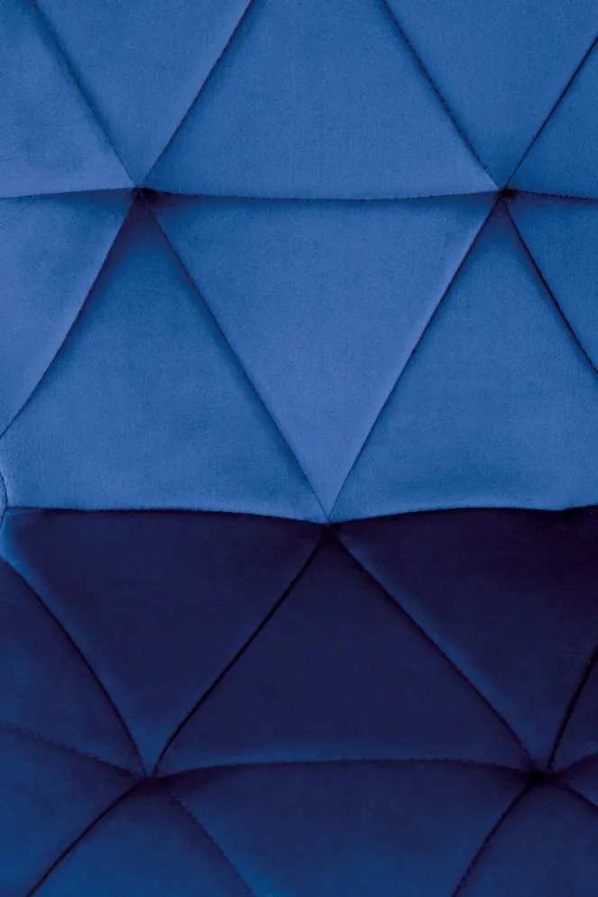 Krzesło tapicerowane K453 VELVET granatowe z przeszyciami do salonu | MIRAT. styl GLAMOUR, LOFT