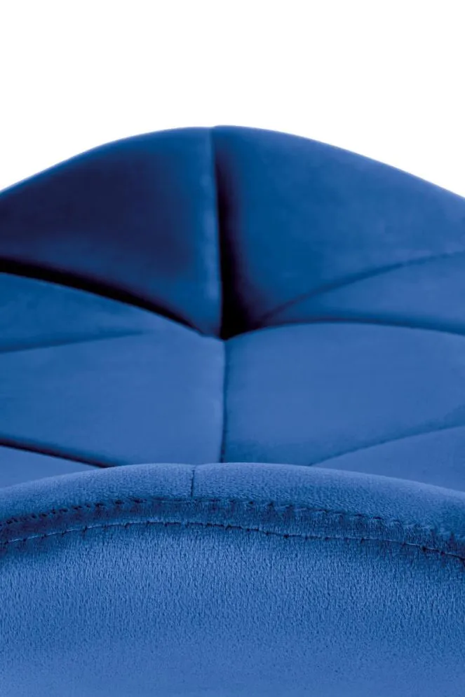 Krzesło tapicerowane K453 VELVET granatowe z przeszyciami do salonu | MIRAT. styl GLAMOUR, LOFT