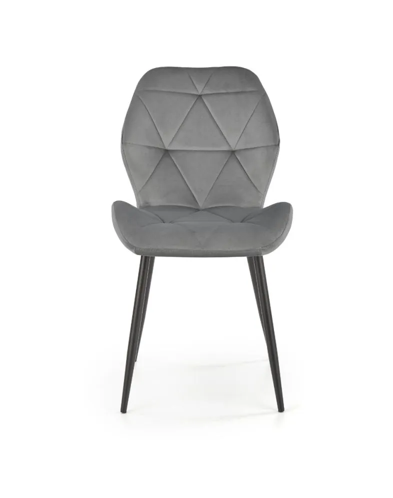 Krzesło K453 VELVET szare do jadalni i salonu w stylu glamour | MIRAT. w stylu GLAMOUR, LOFT kolekcja