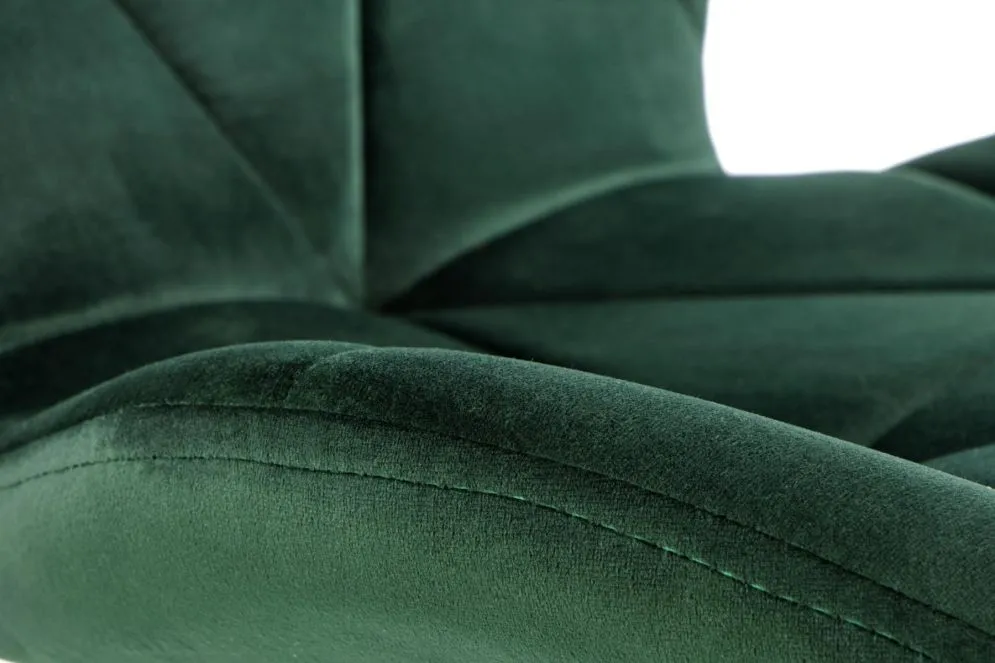 Krzesło K453 VELVET ciemnozielone pikowane w stylu glamour | MIRAT. w stylu GLAMOUR, LOFT kolekcja