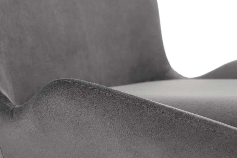 Krzesło K454 VELVET szare na metalowych nogach | MIRAT. styl LOFT