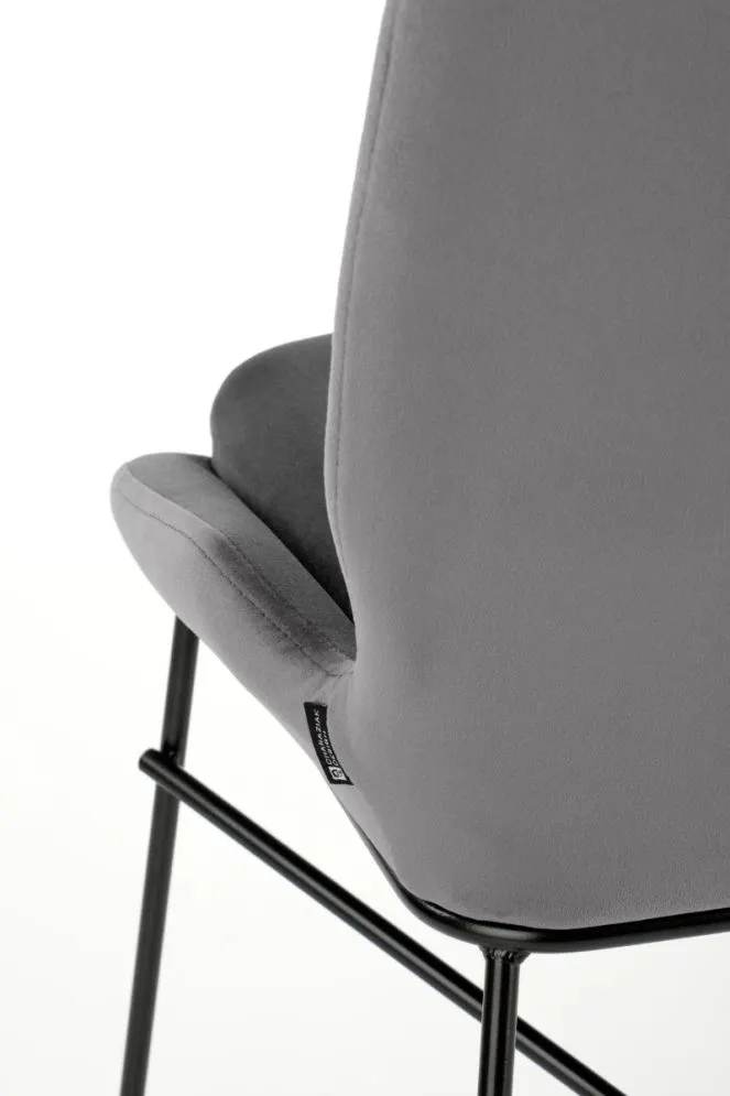 Krzesło K454 VELVET szare na metalowych nogach | MIRAT. styl LOFT