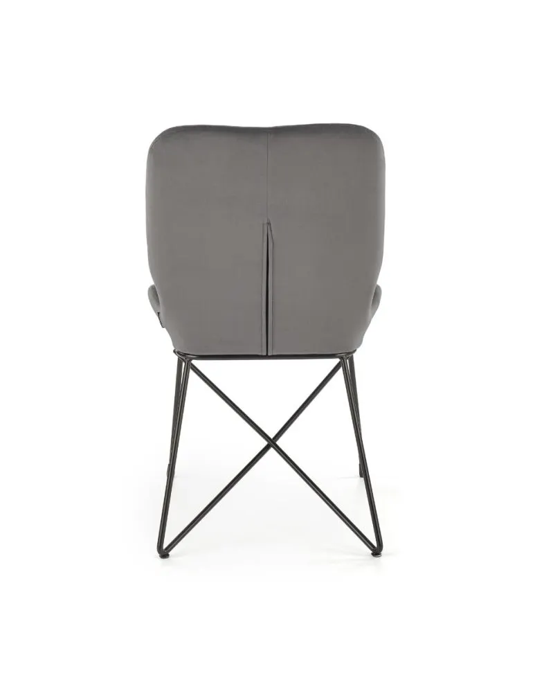 Krzesło K454 VELVET szare na metalowych nogach | MIRAT. styl LOFT