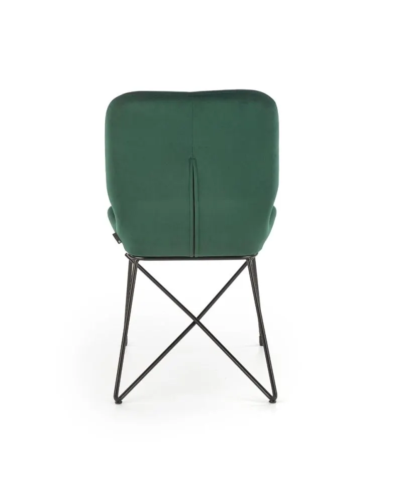 Krzesło K454 VELVET ciemnozielone na metalowych nogach | MIRAT. styl LOFT