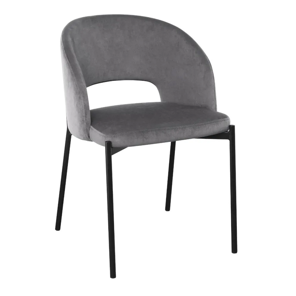 Krzesło K455 VELVET szare do jadalni i salonu w stylu glamour | MIRAT. w stylu GLAMOUR, LOFT kolekcja
