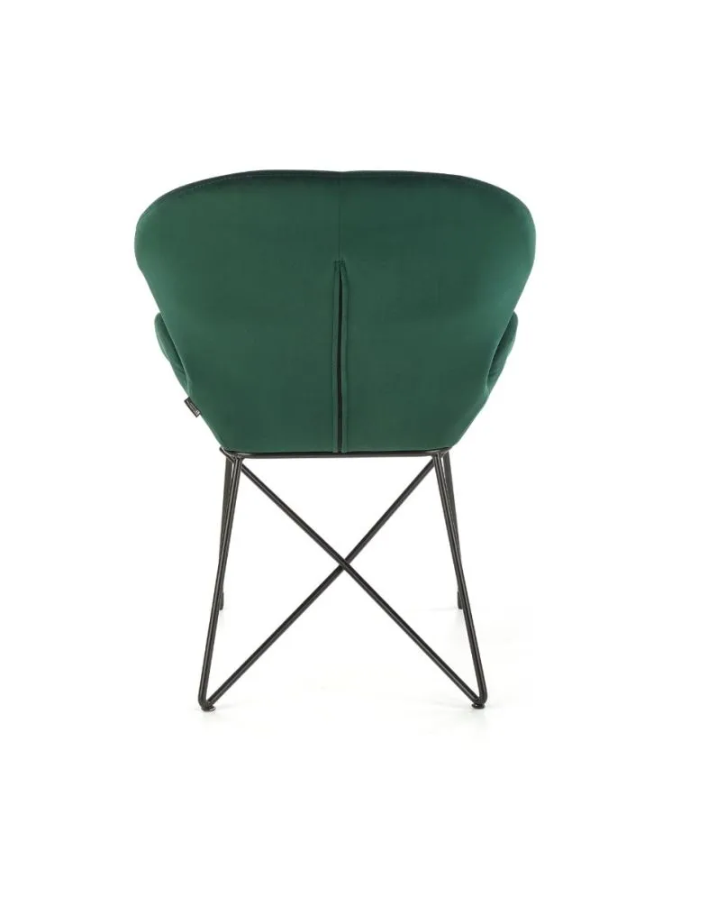 Krzesło K458 VELVET ciemnozielone na metalowych nogach | MIRAT. styl LOFT