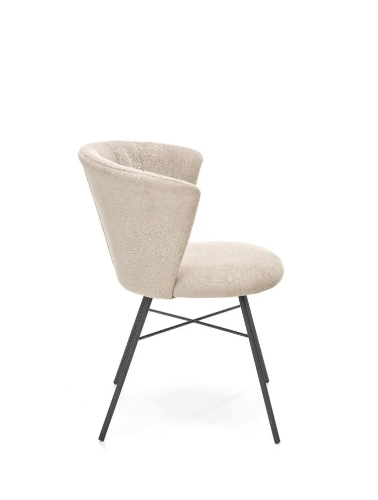 Krzesło tapicerowane K459 beżowe nowoczesne do jadalni | MIRAT. styl LOFT