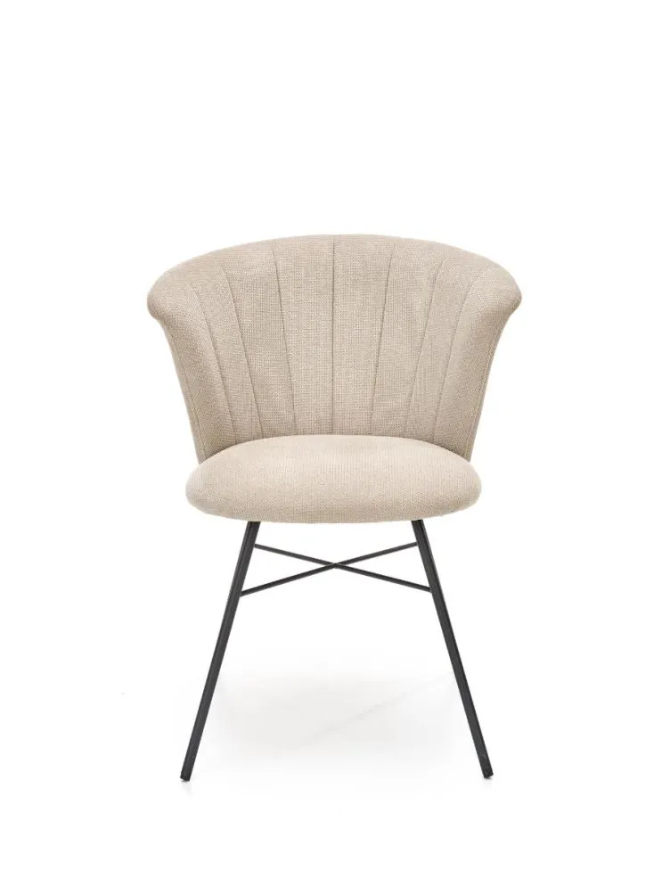 Krzesło tapicerowane K459 beżowe nowoczesne do jadalni | MIRAT. styl LOFT