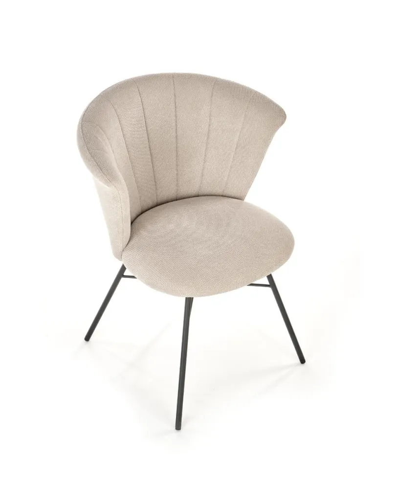 Krzesło tapicerowane K459 beżowe nowoczesne do jadalni | MIRAT. styl LOFT