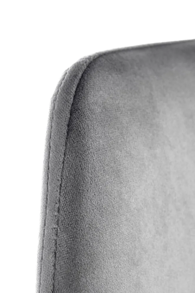 Krzesło tapicerowane K460 VELVET szare w stylu glamour | MIRAT. styl GLAMOUR