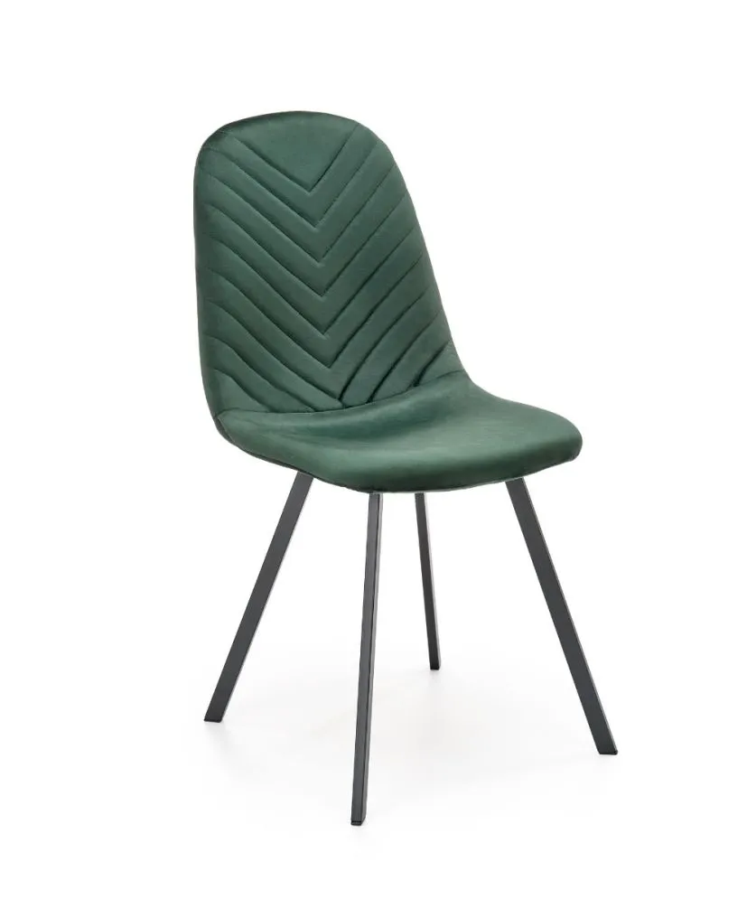 Krzesło tapicerowane K462 VELVET zielone aksamitne | MIRAT. w stylu GLAMOUR kolekcja