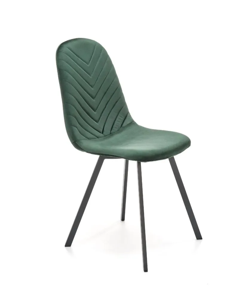 Krzesło tapicerowane K462 VELVET zielone aksamitne | MIRAT. w stylu GLAMOUR kolekcja