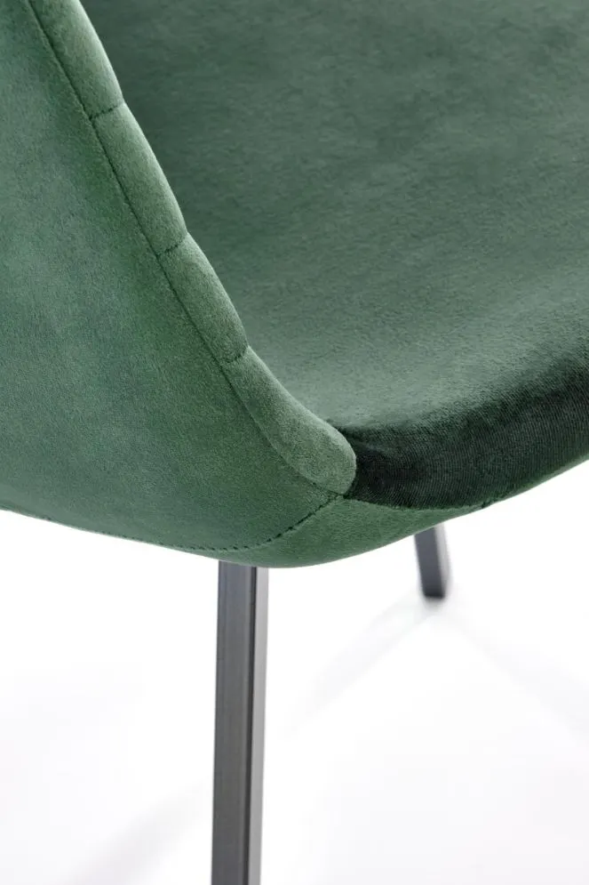 Krzesło tapicerowane K462 VELVET zielone aksamitne | MIRAT. w stylu GLAMOUR kolekcja