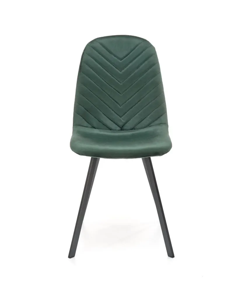 Krzesło tapicerowane K462 VELVET zielone aksamitne | MIRAT. w stylu GLAMOUR kolekcja