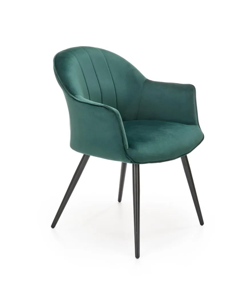Krzesło tapicerowane K468 VELVET zielone nowoczesne welurowe | MIRAT. w stylu GLAMOUR kolekcja