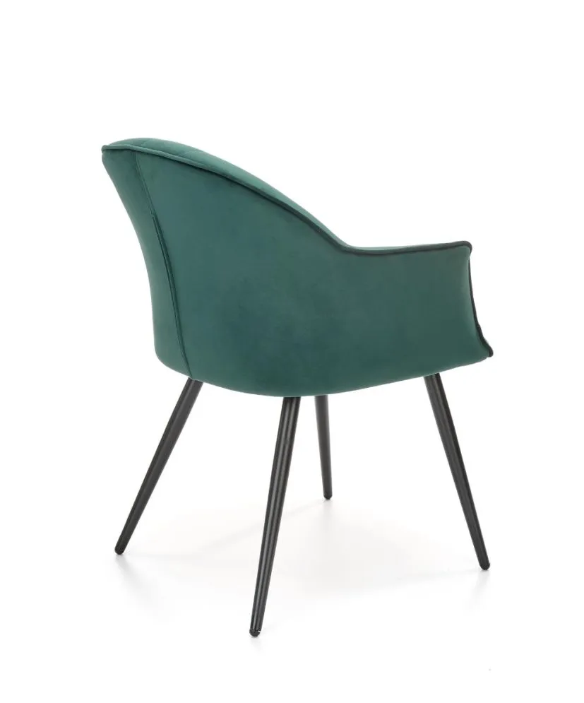 Krzesło tapicerowane K468 VELVET zielone nowoczesne welurowe | MIRAT. w stylu GLAMOUR kolekcja