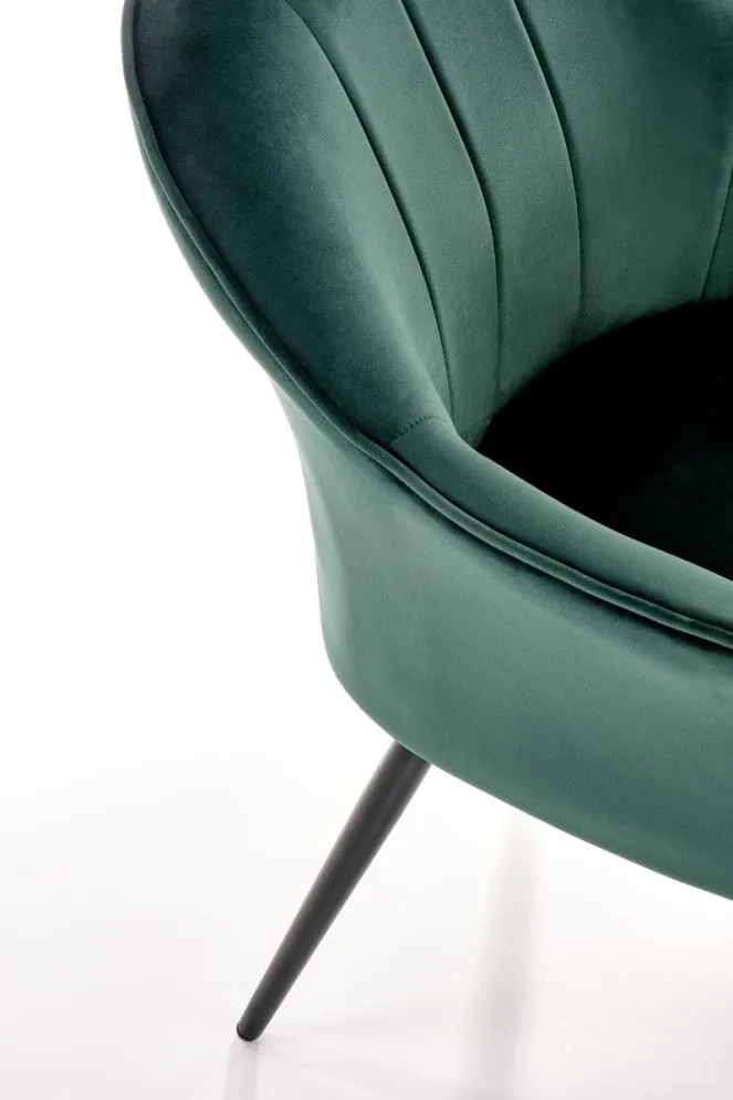 Krzesło tapicerowane K468 VELVET zielone nowoczesne welurowe | MIRAT. w stylu GLAMOUR kolekcja