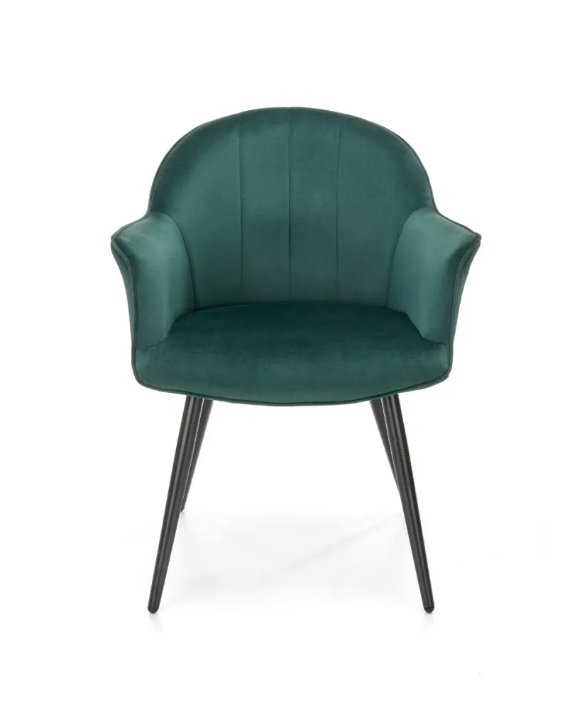 Krzesło tapicerowane K468 VELVET zielone nowoczesne welurowe | MIRAT. w stylu GLAMOUR kolekcja