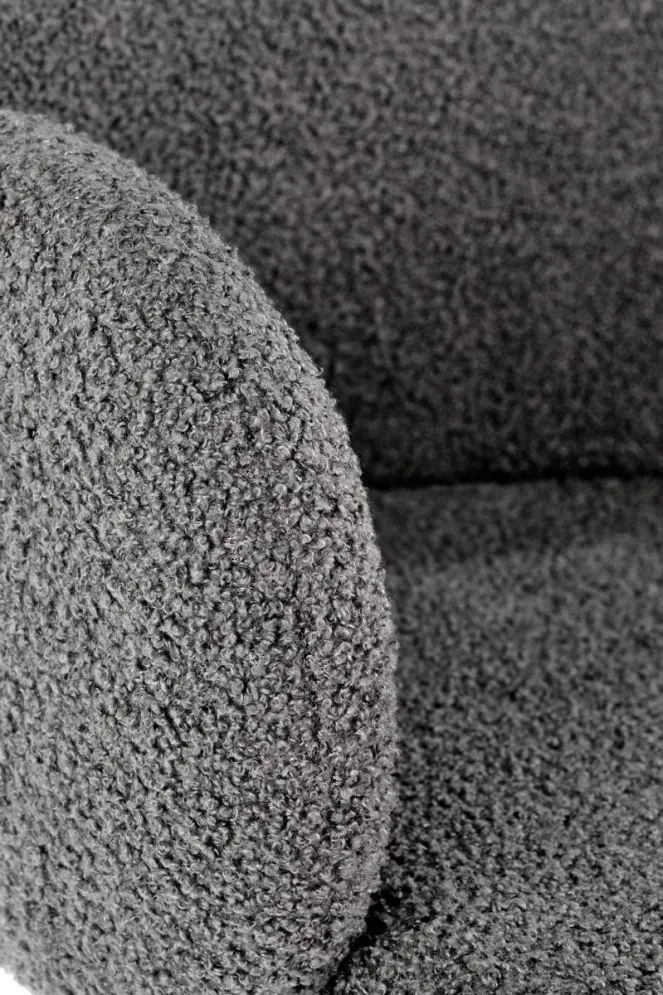 Krzesło K477 szare tapicerowane tkaniną boucle | MIRAT. w stylu LOFT kolekcja