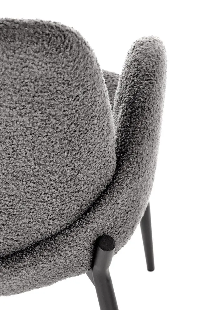 Krzesło K477 szare tapicerowane tkaniną boucle | MIRAT. w stylu LOFT kolekcja