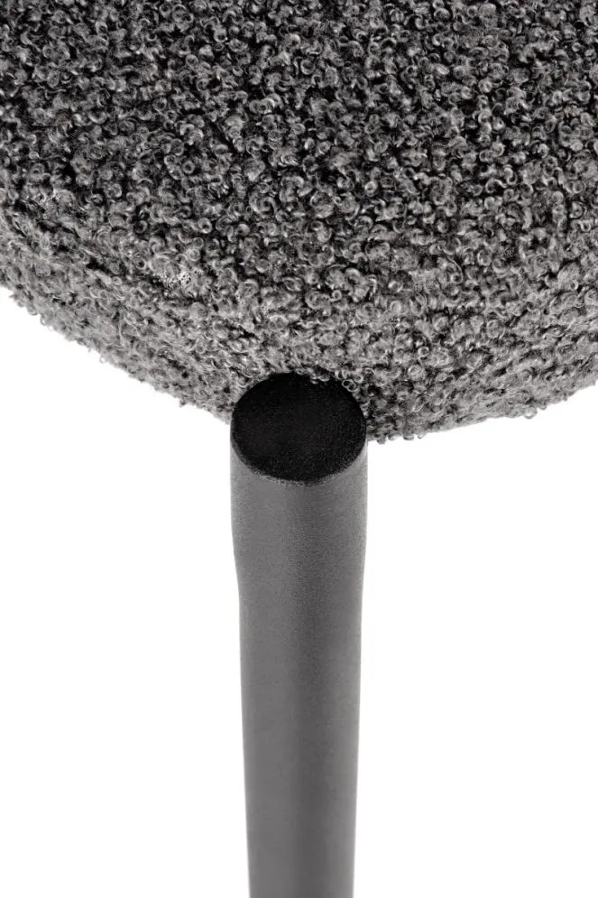 Krzesło K477 szare tapicerowane tkaniną boucle | MIRAT. w stylu LOFT kolekcja