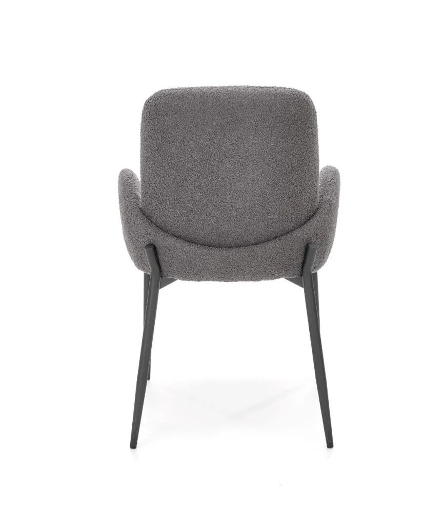 Krzesło K477 szare tapicerowane tkaniną boucle | MIRAT. w stylu LOFT kolekcja