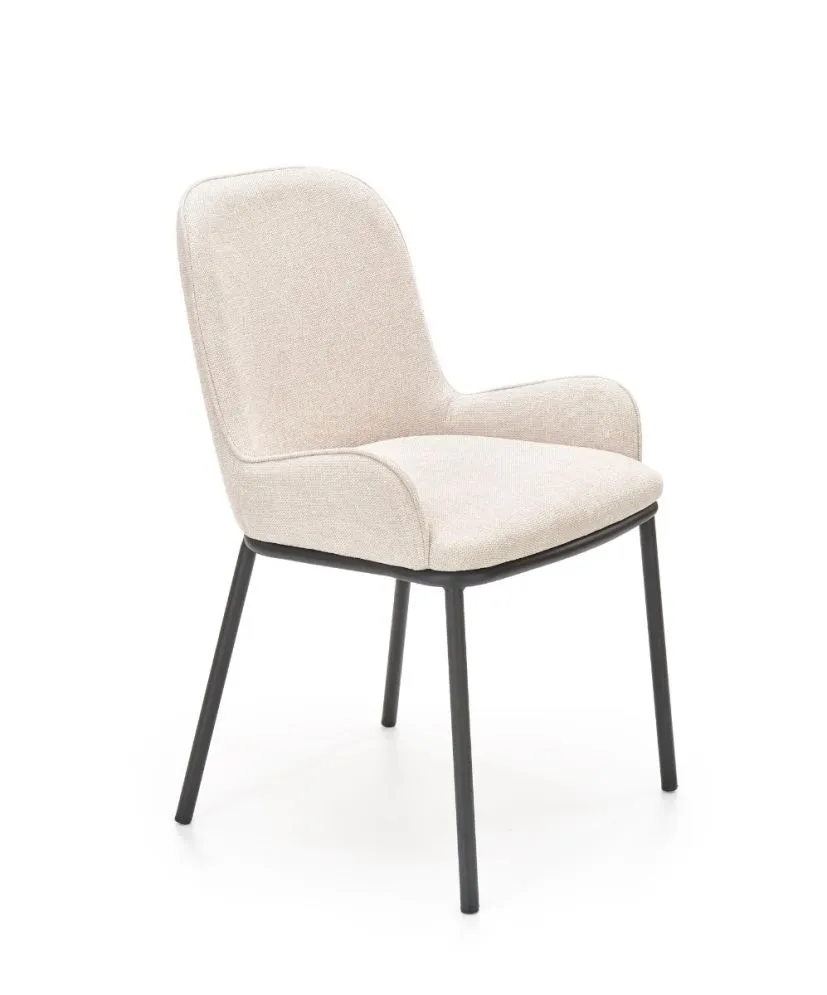 Krzesło K481 beżowe tapicerowane materiałem | MIRAT. w stylu LOFT kolekcja